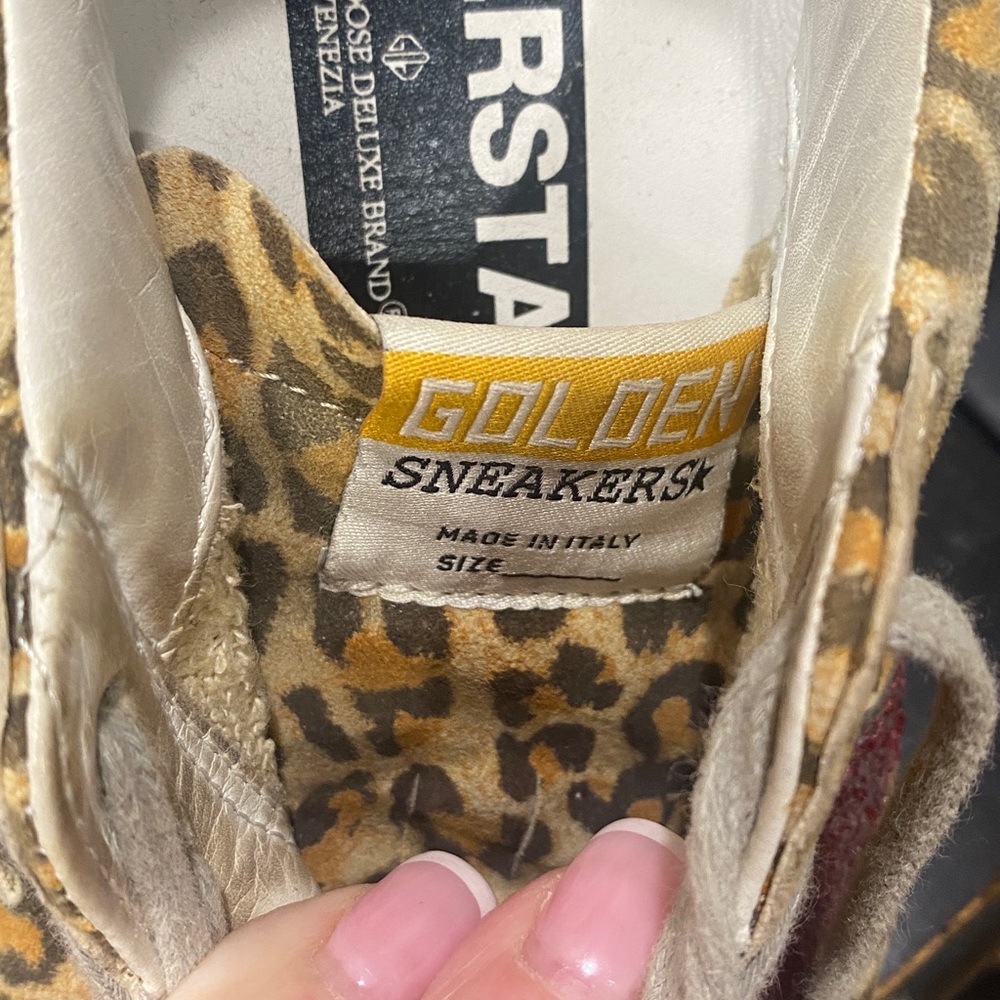 Golden goose superstar leopard print sneakers. Glittered star. Size 38 - Picture 12 of 13